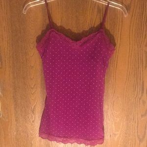 pink polka dot cami